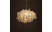 Feather Lampshade Plush Spherical Lampshade Diffused for Bedroom, Living Room