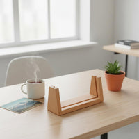 U-Shaped Wooden Stand Minimalist Aesthetic Desktop Accessory for Home