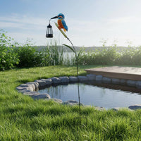 Solar Bird Lantern LED Solar Garden Bird Light Auto on/deactivate for Lawn