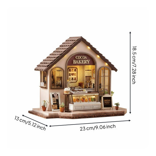 DIY Miniature House Sturdy 3D House Model Display Piece for Desk, Bookshelf