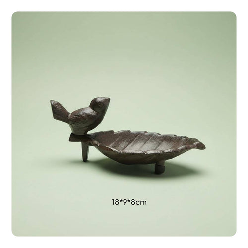 Cast Iron Bird Tray Multi-Use Bird Shaped Tray Vintage Design for Garden