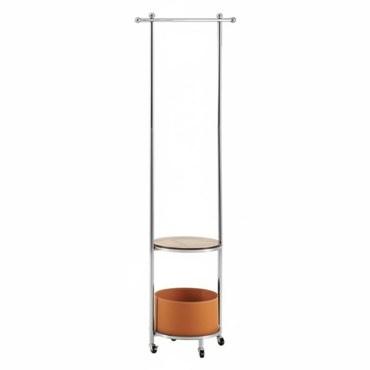 Rolling Closet with Shelves Mobile Design Garment Rack Space-Saving for Students