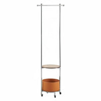 Rolling Closet with Shelves Minimalist Design Rolling Valet Stand with Shelves