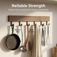 Cabinet Wall Decor Organizer, Vintage Style Utensil Holder & Ladle Rack, Mounted Kitchen Hooks for Hanging No-Drill Closet Storage