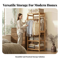 Clothes Rail with footwear storage Freestanding Clothing Rack Easy Assembly for Adults