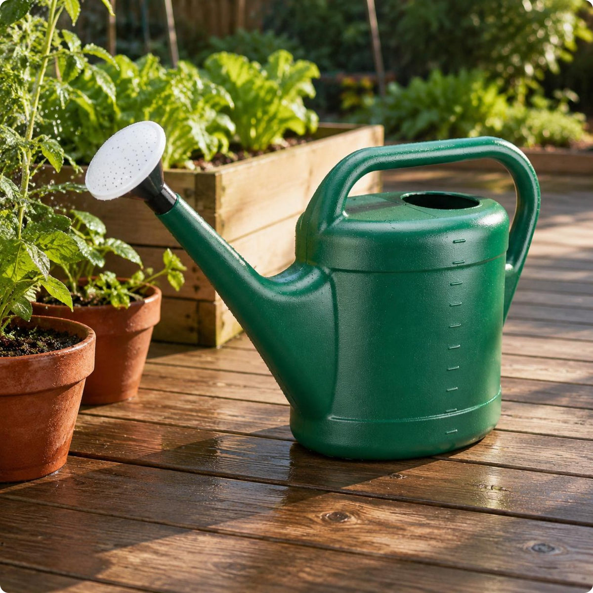 Plastic Watering Can Green Garden Watering Can Molded Handle