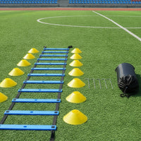 Agility Ladder Training Kit Flat-Rung Speed Ladder with Cones Disc Cone for Coaches, Families