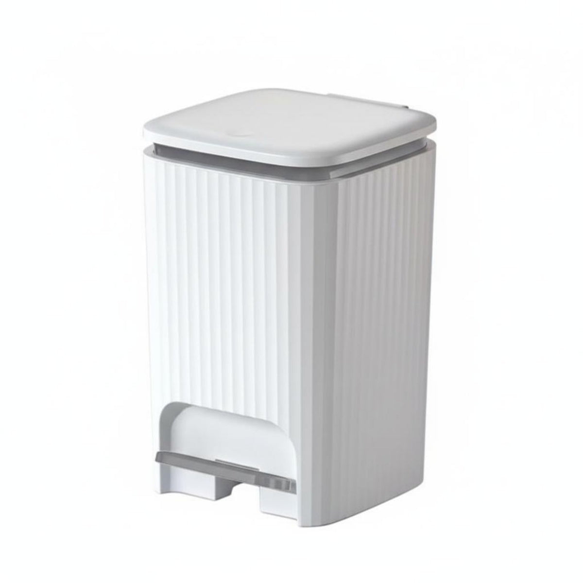 Gold Trim Press Top Bin Large Capacity Step-on Pedal Bin Stylish Design