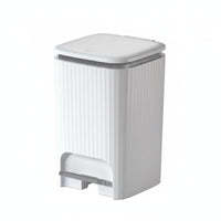 Gold Trim Press Top Bin Large Capacity Step-on Pedal Bin Stylish Design