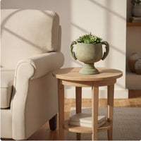 Pedestal Flowerpot Vintage Style Urn Planter Shabby Chic for Shelf, Gardeners