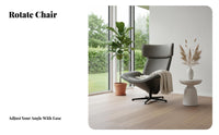 Rotating Zongzi Armchair Nordic Aesthetic Lounge Chair Designer Inspired Modern Aesthetic for Homeowners, Living Room