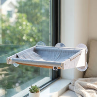 Large Space Capsule Hammock, Foldable Cat Hammock with Strong Suction Cup Mounting, Space Capsule Cat Bed for Adult Cats, 25kg Capacity Perch