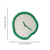 Decorative Wall Clock Green Silent Wall Clock Minimalist for Living Room, Study