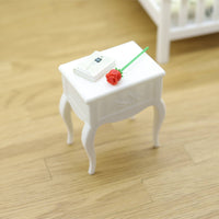 1:12 Scale Bedside Table European Design Mini Bedside Table Realistic Texture