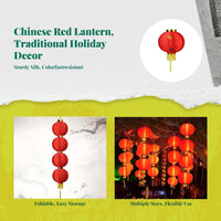 Red Lantern String Lights Waterproof Outdoor Lanterns