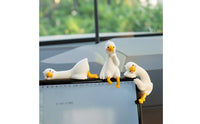 3 Pieces Cute Car Dashboard Duck Cartoon Car Duck Ornament Playful Decoration Mini for Drivers