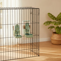 2 Pieces Cage-Mounted Feeder and Waterer Automatic-fillFed for Dog Crates, Pups