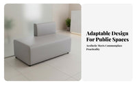 Curved Sectional Booth configurable Design Lowheight curved-Shaped Sofa dense Foam Space-Saving for Clinic, Lounge Area, Lobby