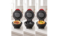 Electric Waffle Bowl Maker with Nonstick Surface Countertop Waffle Bowl Maker Compact Appliance Easy to Clean for Kitchen, Dorm Rooms