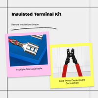 Copper Spade Terminal Crimp, Insulated Quick Disconnect