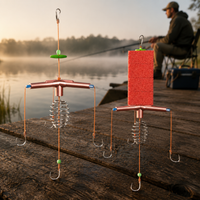 Upgraded Treble Hook Set for Bighead Carp Fishing, Square Bait Flip Hook Accessories