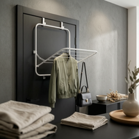Over-the-Door Organizer Parallel Rods Door Hanging Storage Shelf Space-Saving
