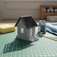1/87 Scale Model House Unpainted 3D Printed Scenery Model for Hobbyists