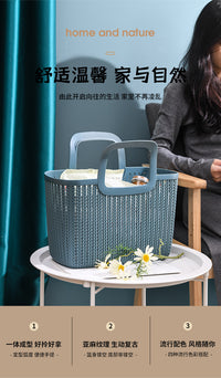 软料手提收纳筐大号塑料镂空买菜收纳篮水果蔬菜厨房置物篮子批发
