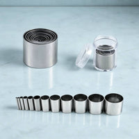 12 Pieces Clay Set with Jar Mini Round Circle Molds Long-Lasting for Crafters