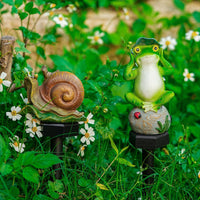Solar Powered Frog Garden Light with Animal Shape for Outdoor Decoration