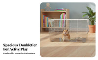 Transparent Hamster Villa additional Large Space Rodent Enclosure Multi-Level Layout