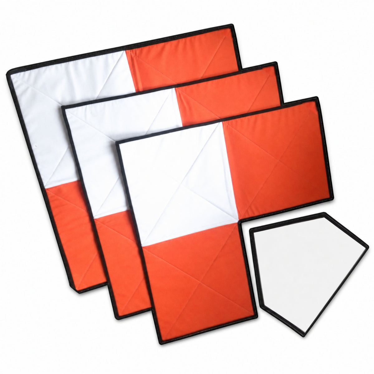 4 Pieces Base Set with Scoring Plate Padded Softball Base Set Baseball Bases Lightweight Throw down Bases Weather-Resistant