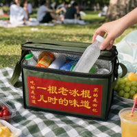 Vintage Ice Pop Cooler Box Insulated Large Capacity for Ice Cream and Frozen Treats