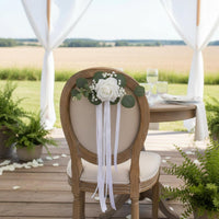 White Floral Car Garland Artificial Flowers White Floral Car Ribbon for Brides