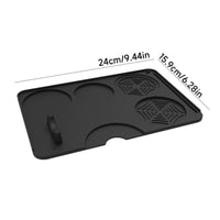 Silicone Espresso Tamping Mat Multi-Slot Design Portafilter Holder Tray for Cafe