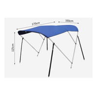 Bimini Top Foldable Boat Canopy with Frame Collapsible for Cruising, Anglers