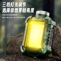 多功能户外露营灯 COB自行车夜骑灯头戴灯野营帐篷照明迷你手电筒
