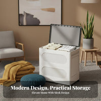 Stackable Fabric Storage Bin particleproof Closet Organizer Sturdy Frame for Bedroom