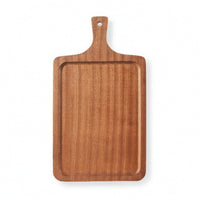 Wooden Serving Board with Handle Natural Grain for Hosts