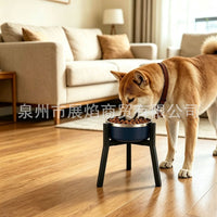 Adjustable Dog Bowl Stand for Large Dogs, Raised Pet Food and Water Bowl Holder, Iron