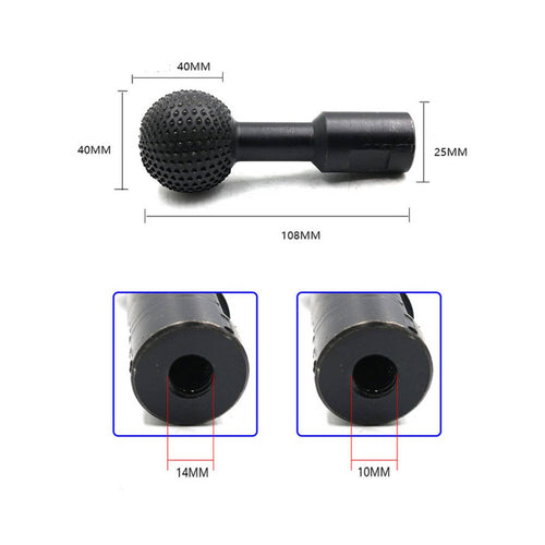 Round Ball Burr Long-Lasting Metal Teeth Ball Rasp for Woodworkers, Carpenters
