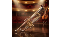 Trumpet Set Three-Voice Trumpet with Hard Case Tarnish-Resistant Brass Instrument for Performances