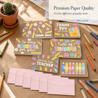 Teacher's Day Greeting Cards with Envelopes - 6-Card Set