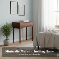 Vanity with hinged mirror Mirror Modern Minimalist aesthetic Makeup Desk Space-Saving