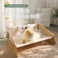 Pet Bed for Small to Medium Dogs and Cats, Four Seasons, Removable and Washable, Elevated Wooden Bed