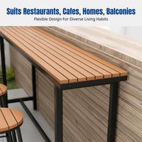 Nordic High Bar Table Wood, Iron Art, Minimalist, Restaurant, Home