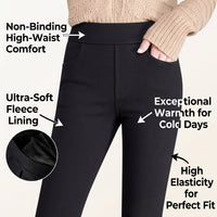Leggings for Women UK with Extra Thick Fleece Lining for Winter, High Stretch Gym and Tights for Walking, Thermal Trousers