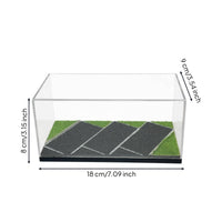 Parking Lot Display Case Rectangular Display Case with Acrylic Cover Clear Diorama for Hobbyists, Desk, Office