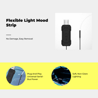 USB RGB LED Car Light Strip, Easy Install