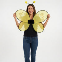 Butterfly Antenna Headband Translucent Party Headpiece Decorative Dressing up Item